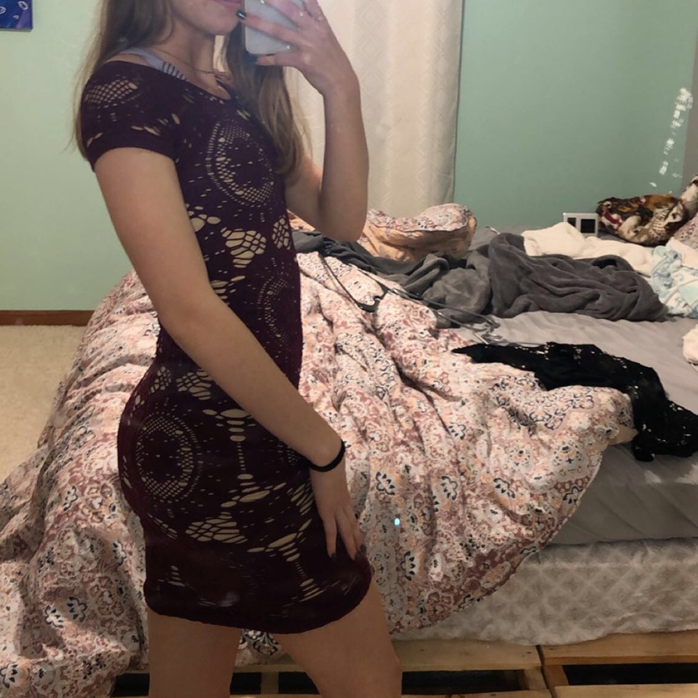 boho body con dress !!